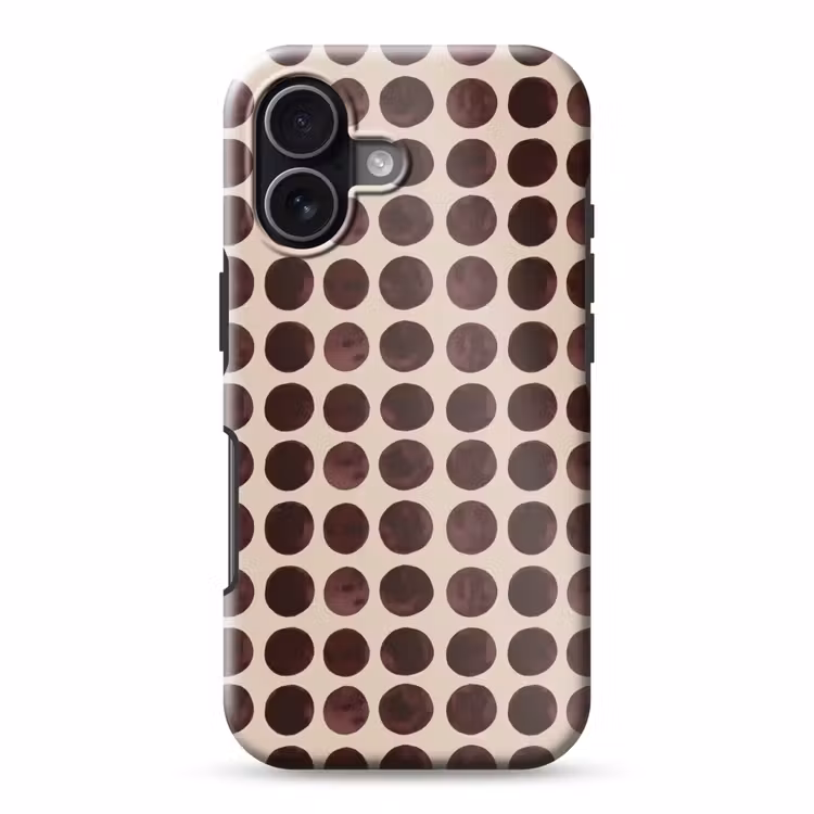 Stippen - Patroon - Bruin Toughcase MagSafe Apple iPhone 17 klein 1017 -3d
