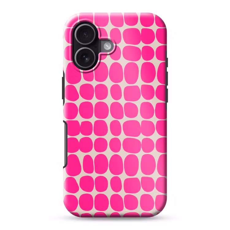 Stippen - Patroon - Roze Toughcase MagSafe Apple iPhone 17 klein 1017 -3d