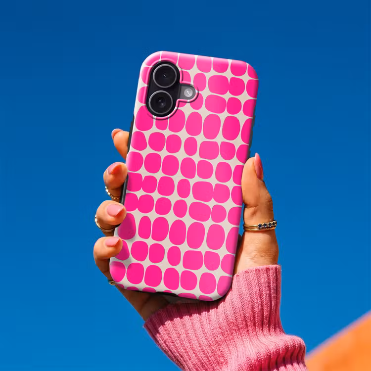 Stippen - Patroon - Roze Toughcase MagSafe Apple iPhone 17 klein 1017 -Sfeer1V