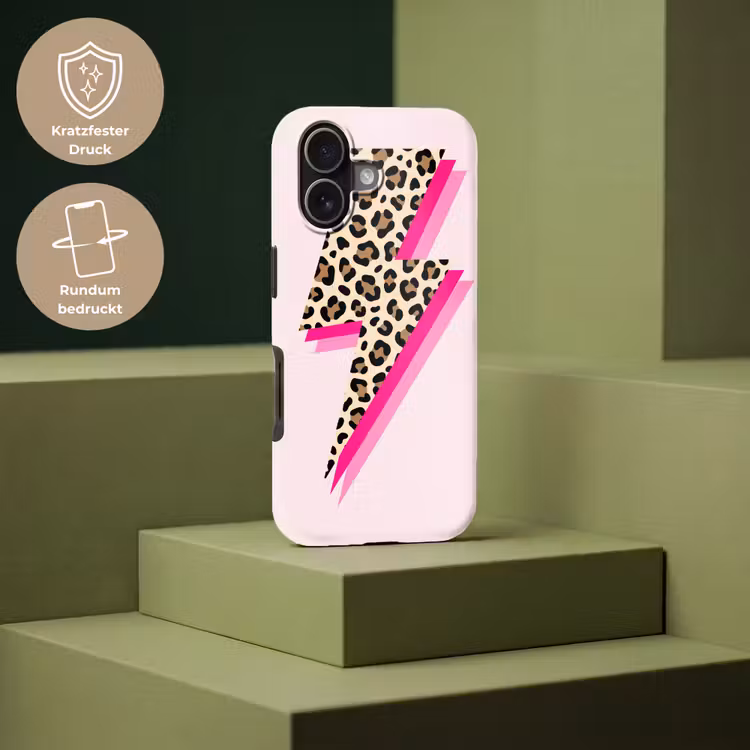 Stippen - Roze - Bliksem Toughcase MagSafe Apple iPhone 17 klein -USP_PrintM_DE