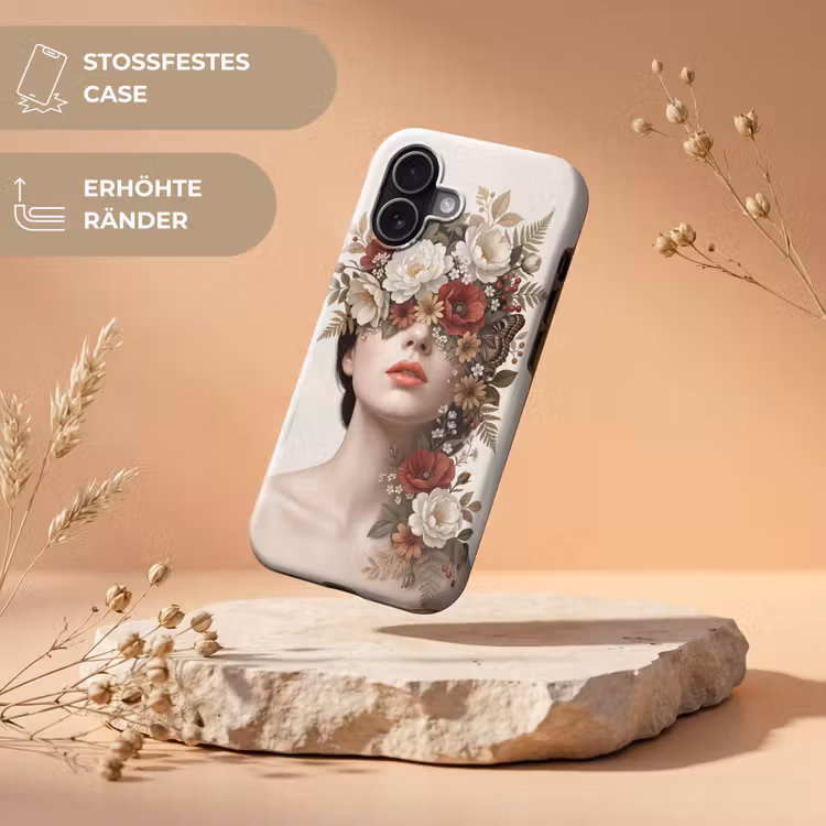 Portret - Bloemen - Cremé Toughcase MagSafe Apple iPhone 17 klein -USP_RandenV_DE