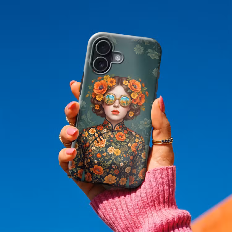 Portret - Vrouw - Kleurrijk - Expressief Toughcase MagSafe Apple iPhone 17 klein -Sfeer1V