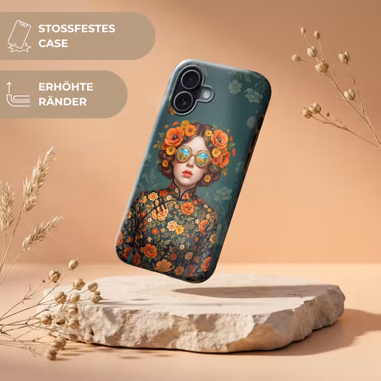 Portret - Vrouw - Kleurrijk - Expressief Toughcase MagSafe Apple iPhone 17 klein -USP_RandenV_DE