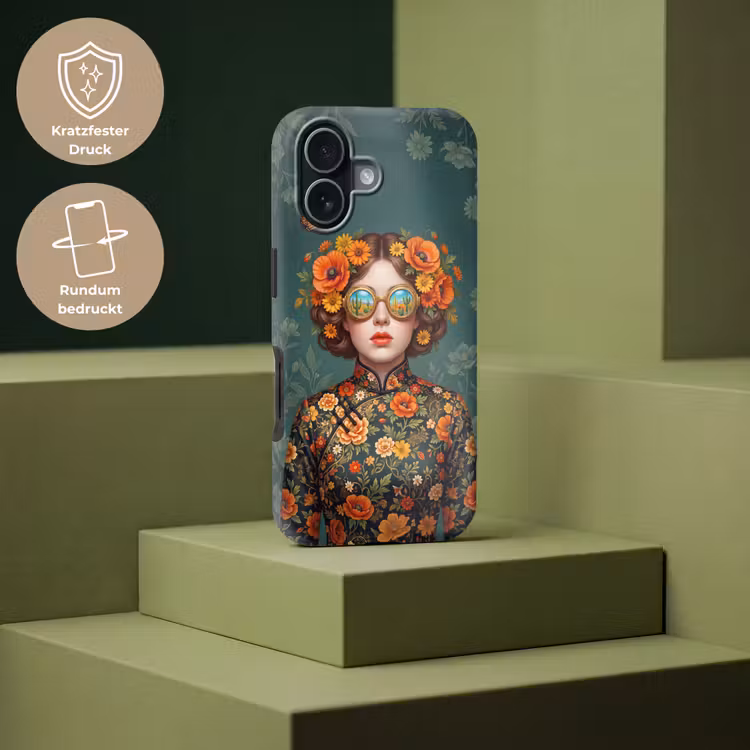 Portret - Vrouw - Kleurrijk - Expressief Toughcase MagSafe Apple iPhone 17 klein -USP_PrintM_DE