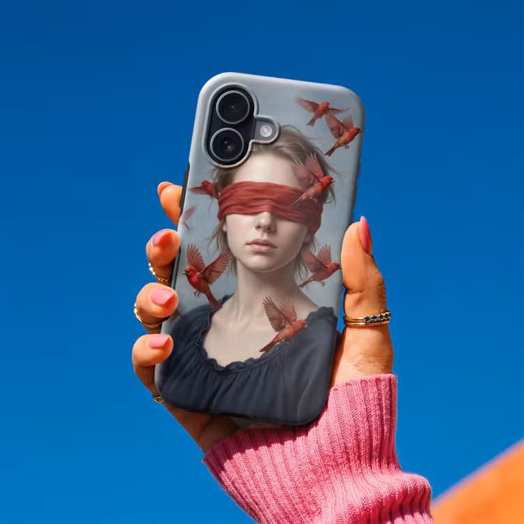 Portret - Krachtig - Rood Toughcase MagSafe Apple iPhone 17 klein -Sfeer1V