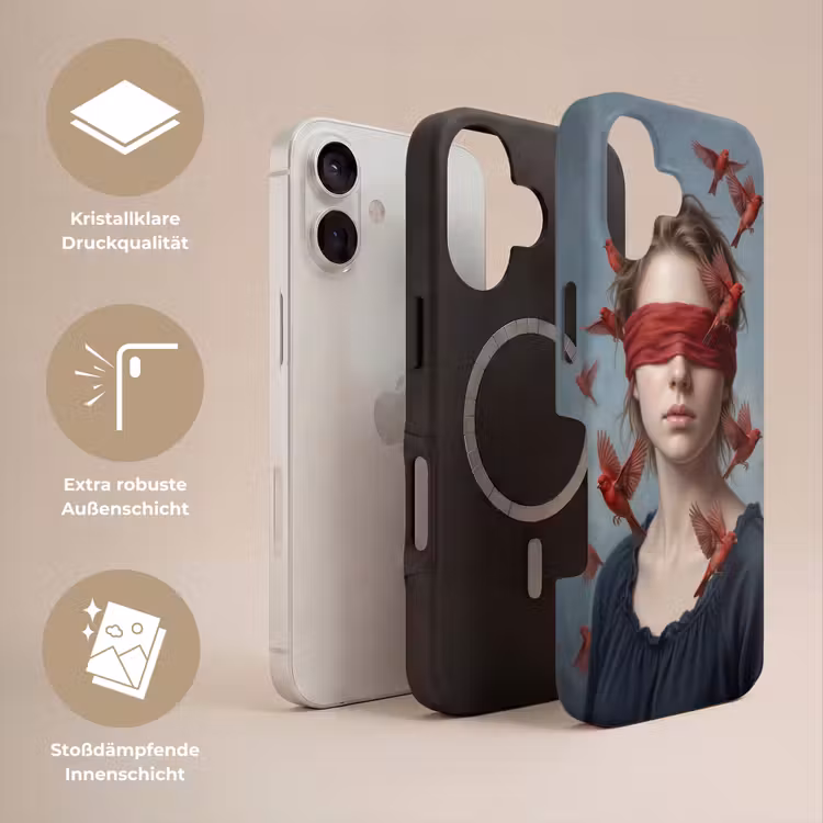 Portret - Krachtig - Rood Toughcase MagSafe Apple iPhone 17 klein -USP_Lagen_DE