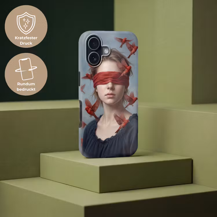 Portret - Krachtig - Rood Toughcase MagSafe Apple iPhone 17 klein -USP_PrintM_DE