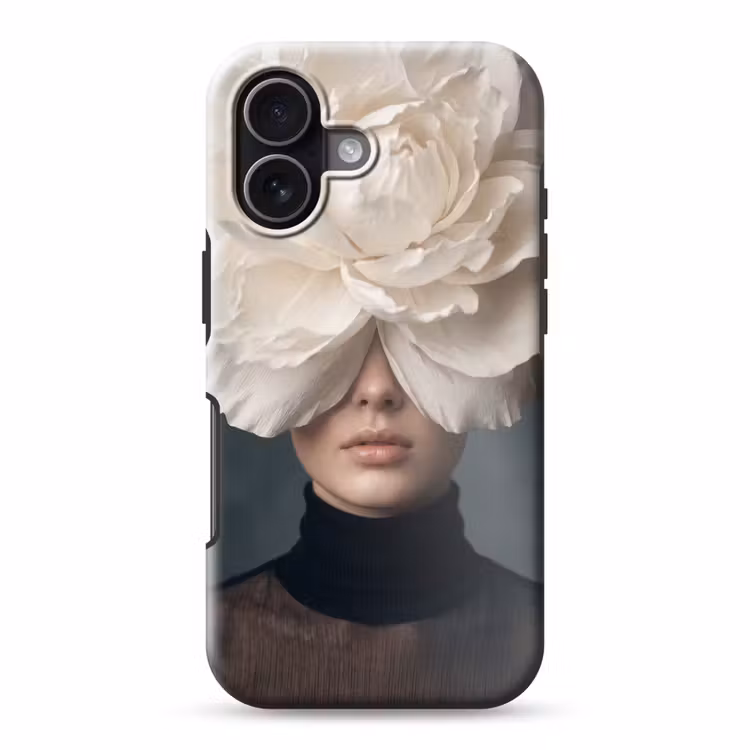Portret - Mysterieus - Wit Toughcase MagSafe Apple iPhone 17 klein -3d
