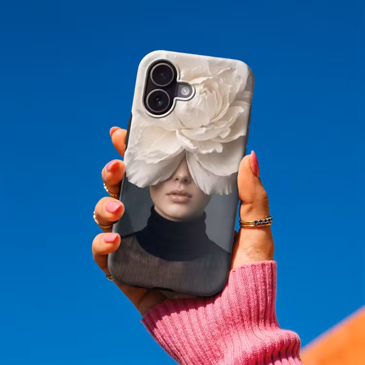 Portret - Mysterieus - Wit Toughcase MagSafe Apple iPhone 17 klein -Sfeer1V