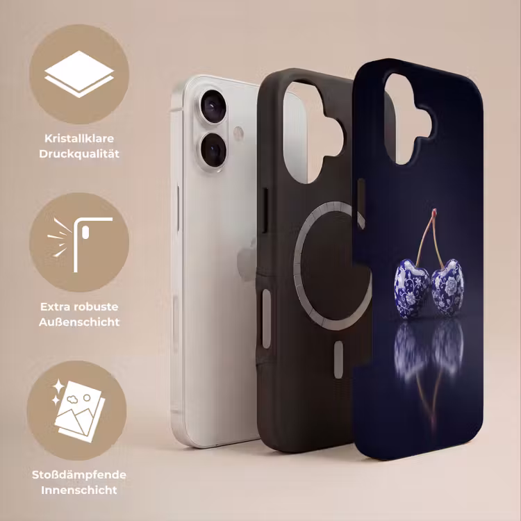 Porselein- Kersen - Delfts - Blauw Toughcase MagSafe Apple iPhone 17 klein -USP_Lagen_DE
