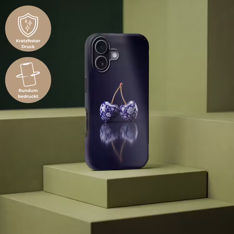 Porselein- Kersen - Delfts - Blauw Toughcase MagSafe Apple iPhone 17 klein -USP_PrintM_DE