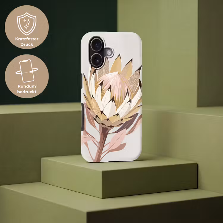 Protea - Bloem - Botanisch - Beige Toughcase MagSafe Apple iPhone 17 klein -USP_PrintM_DE
