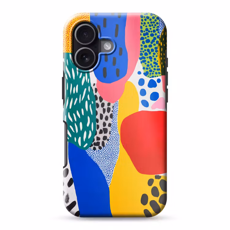 Stippen - Vormen - Modern - Kleuren Toughcase MagSafe Apple iPhone 17 klein -3d