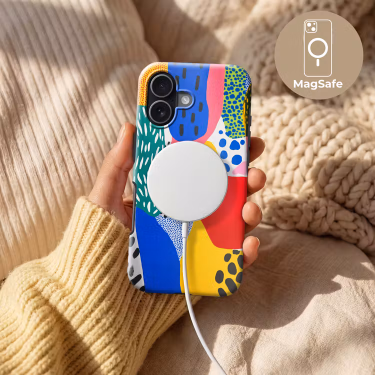 Stippen - Vormen - Modern - Kleuren Toughcase MagSafe Apple iPhone 17 klein -USP_MagsafeV