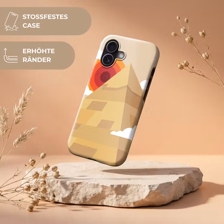 Piramide - Zon - Woestijn - Modern - Oranje Toughcase MagSafe Apple iPhone 17 klein -USP_RandenV_DE