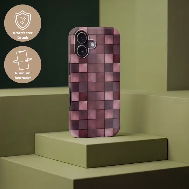 Vierkant - Tegel - Patroon - Paars Toughcase MagSafe Apple iPhone 17 klein 1017 -USP_PrintM_DE