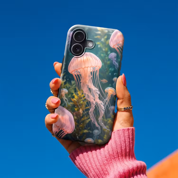 Kwal - Roze - Onderwater - Zeeleven - Dieren Toughcase MagSafe Apple iPhone 17 klein -Sfeer1V