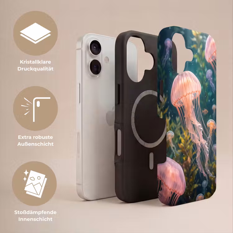 Kwal - Roze - Onderwater - Zeeleven - Dieren Toughcase MagSafe Apple iPhone 17 klein -USP_Lagen_DE