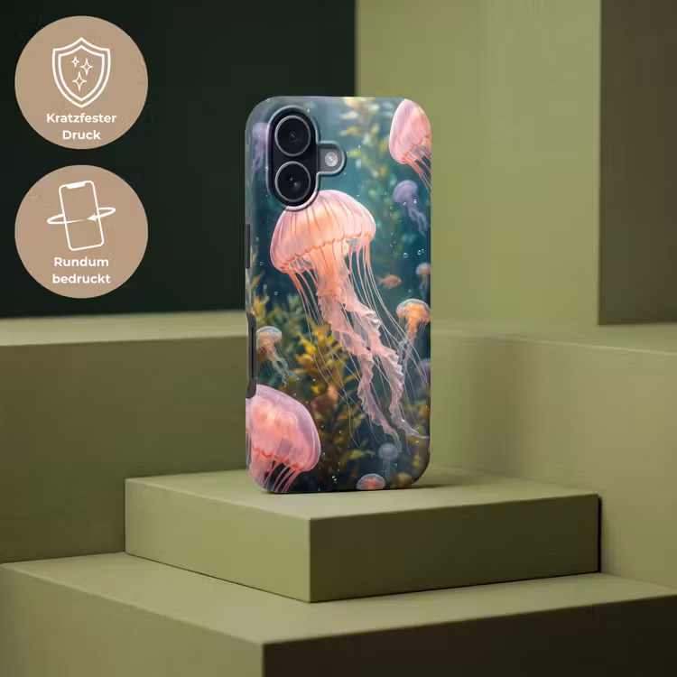 Kwal - Roze - Onderwater - Zeeleven - Dieren Toughcase MagSafe Apple iPhone 17 klein -USP_PrintM_DE