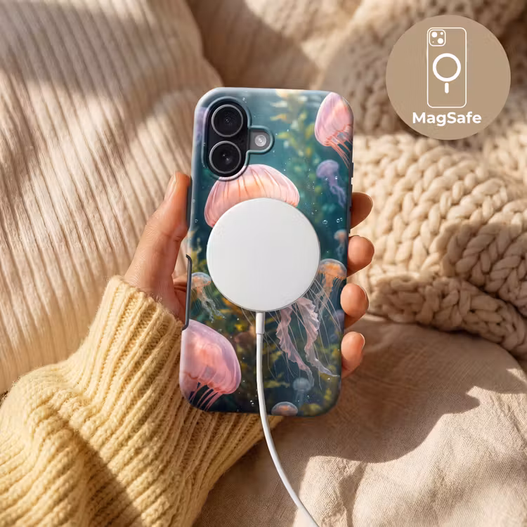 Kwal - Roze - Onderwater - Zeeleven - Dieren Toughcase MagSafe Apple iPhone 17 klein -USP_MagsafeV