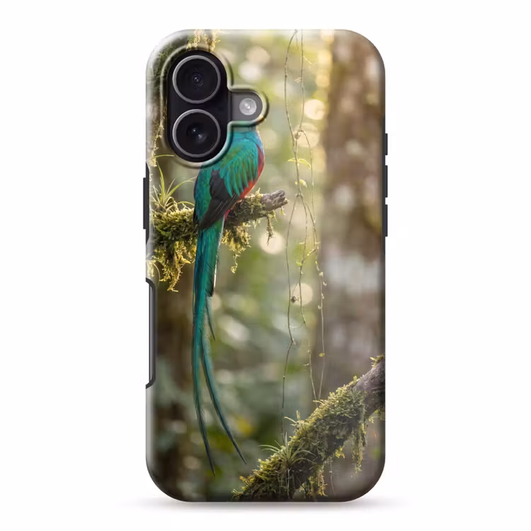 Quetzal - Jungle - Natuur - Groen Toughcase MagSafe Apple iPhone 17 klein -3d