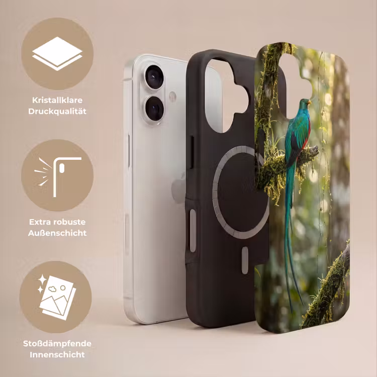 Quetzal - Jungle - Natuur - Groen Toughcase MagSafe Apple iPhone 17 klein -USP_Lagen_DE