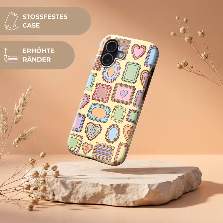 Lijst - Patroon - Hart - Speels - Kleurrijk Toughcase MagSafe Apple iPhone 17 klein -USP_RandenV_DE