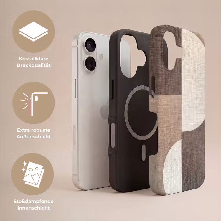 Raster - Halve cirkels - Contrast Toughcase MagSafe Apple iPhone 17 klein -USP_Lagen_DE
