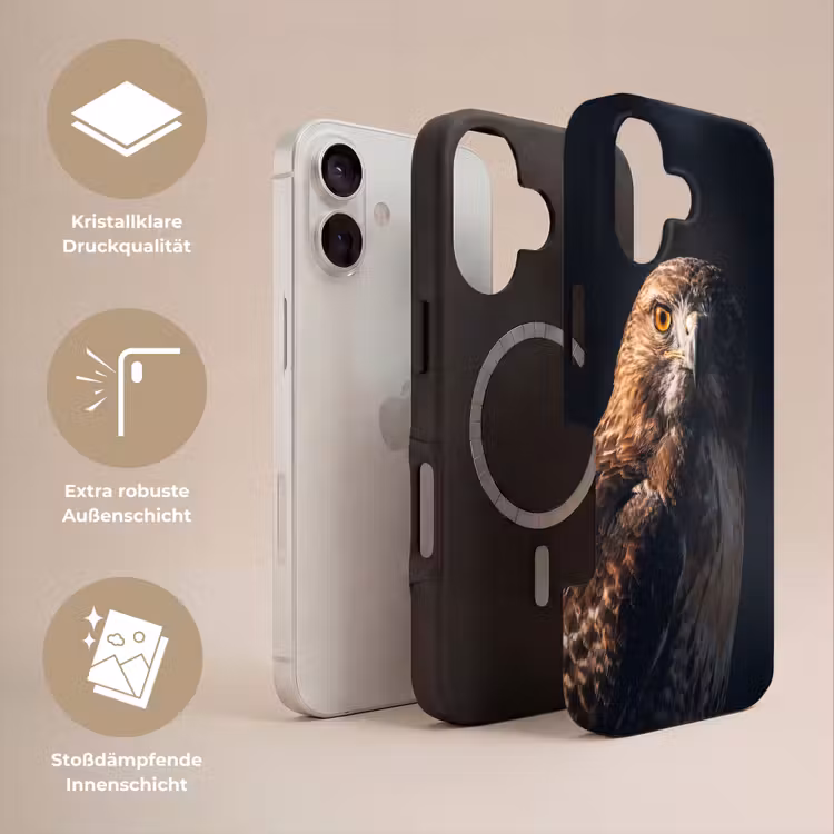 Roofvogel - Buizerd - Bruin Toughcase MagSafe Apple iPhone 17 klein -USP_Lagen_DE