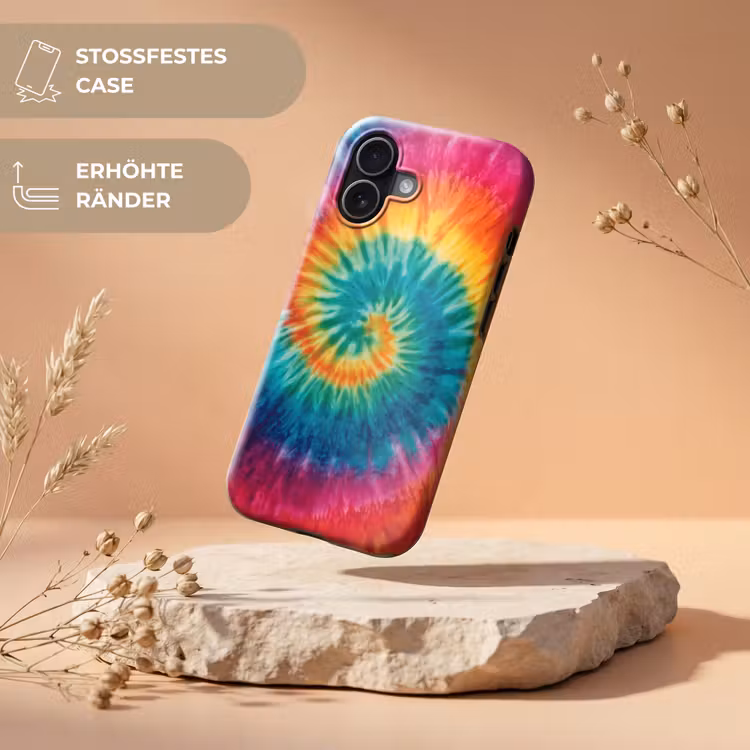 Regenboogkleuren - Tie dye - Toughcase MagSafe Apple iPhone 17 klein -USP_RandenV_DE