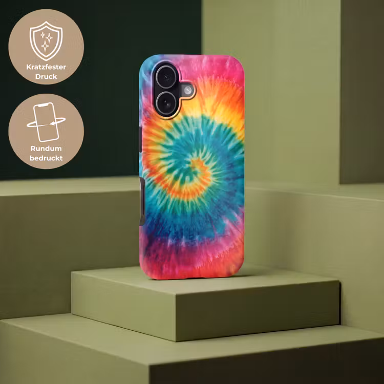 Regenboogkleuren - Tie dye - Toughcase MagSafe Apple iPhone 17 klein -USP_PrintM_DE