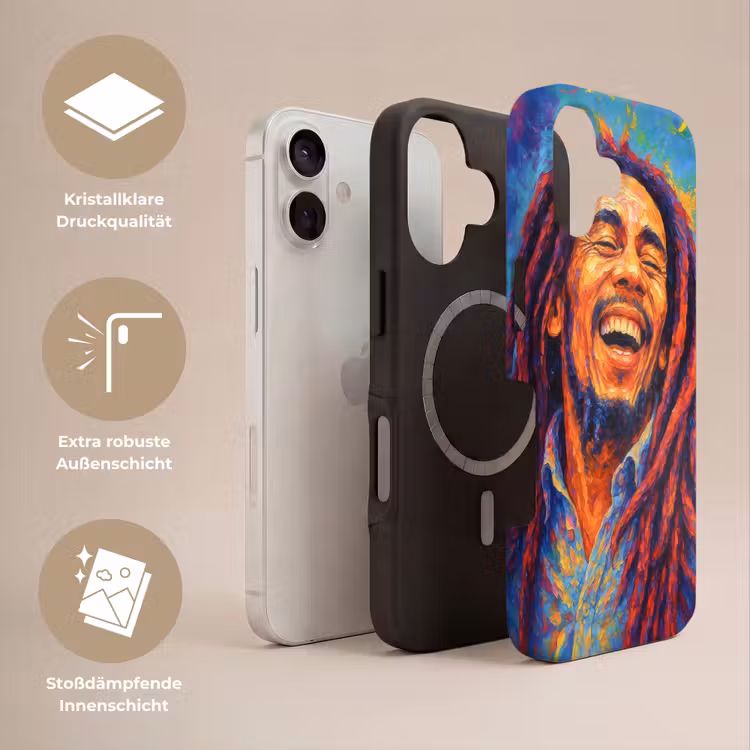 Regenboogkleuren - Man - schilderij Toughcase MagSafe Apple iPhone 17 klein -USP_Lagen_DE