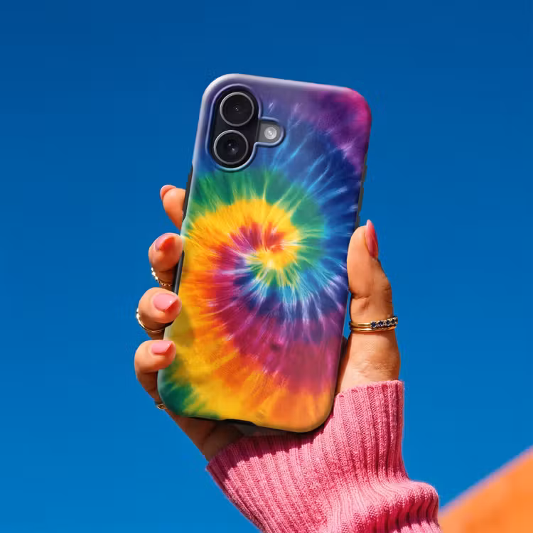 Regenboogkleuren - Spiraal - Kleurrijk Toughcase MagSafe Apple iPhone 17 klein -Sfeer1V