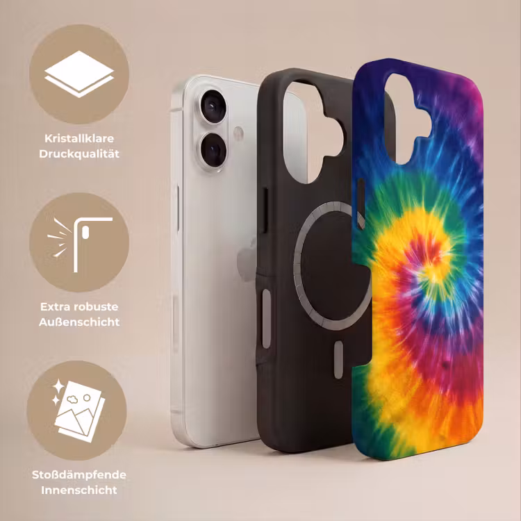 Regenboogkleuren - Spiraal - Kleurrijk Toughcase MagSafe Apple iPhone 17 klein -USP_Lagen_DE
