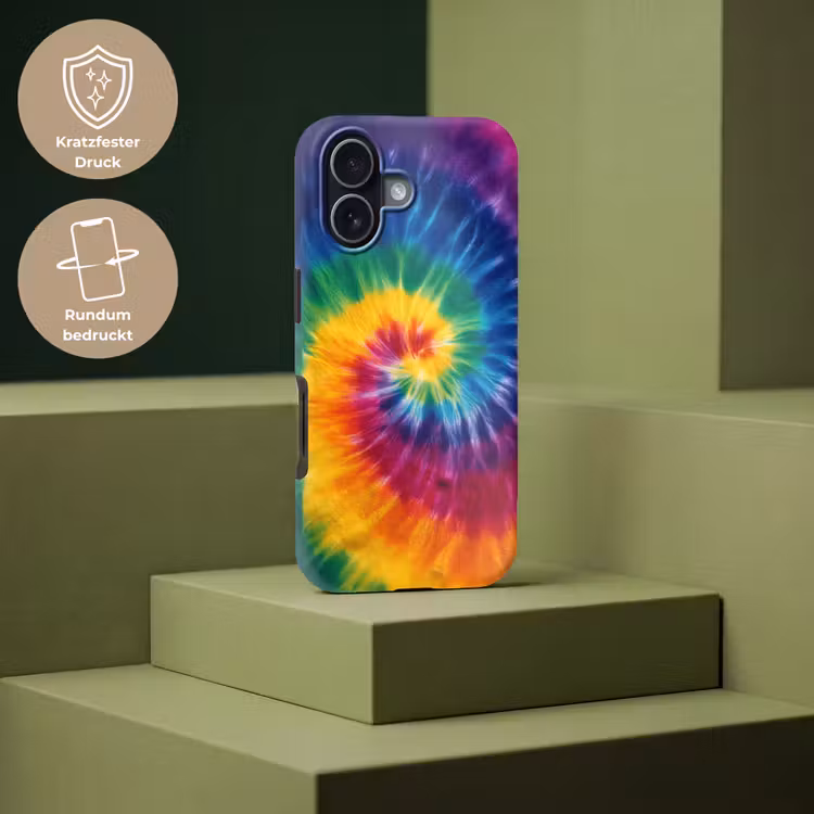 Regenboogkleuren - Spiraal - Kleurrijk Toughcase MagSafe Apple iPhone 17 klein -USP_PrintM_DE