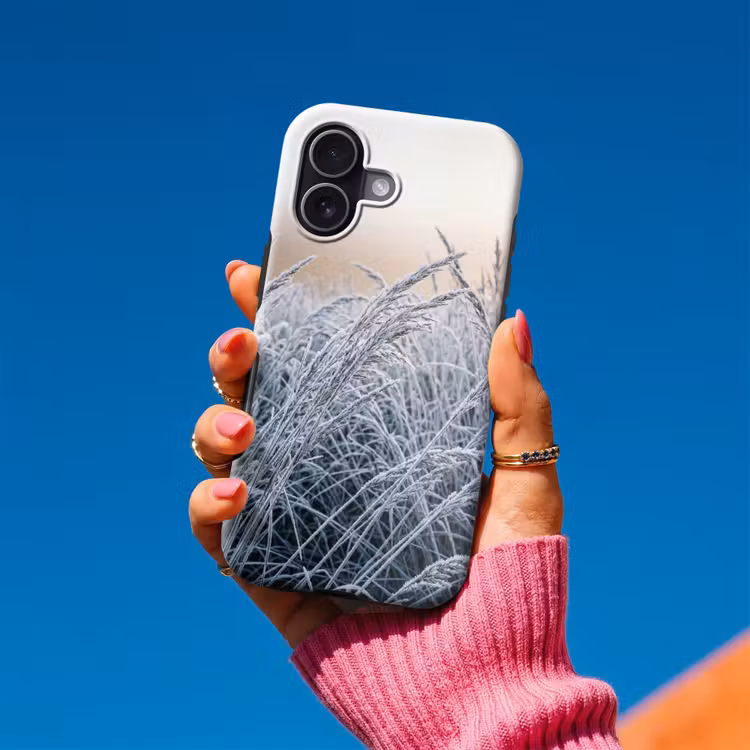 Rijp - Gras - Kristallen - Winter - Minimalistisch Toughcase MagSafe Apple iPhone 17 klein -Sfeer1V