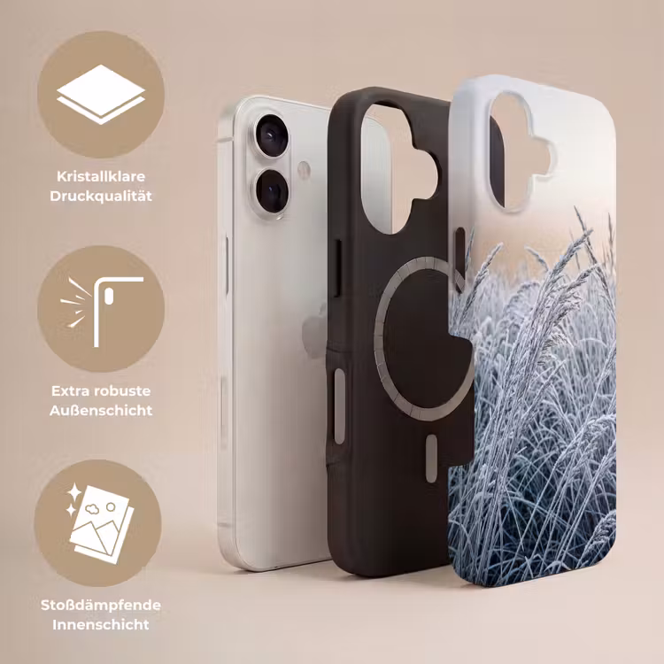 Rijp - Gras - Kristallen - Winter - Minimalistisch Toughcase MagSafe Apple iPhone 17 klein -USP_Lagen_DE