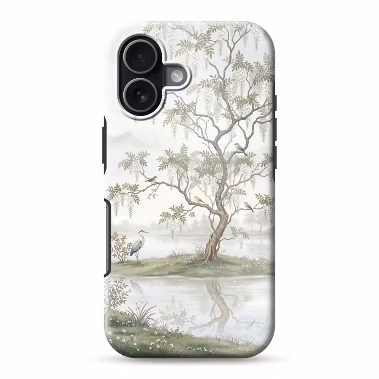 Reiger - Landschap - Groen Toughcase MagSafe Apple iPhone 17 klein -3d