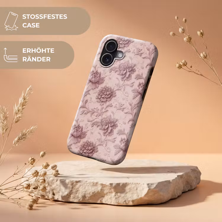 Reliëf - Pioenrozen - Roze Toughcase MagSafe Apple iPhone 17 klein 1017 -USP_RandenV_DE