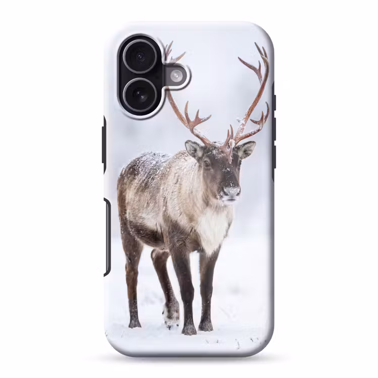 Rendier - Gewei - Toendra - Sneeuw - Wild Toughcase MagSafe Apple iPhone 17 klein -3d