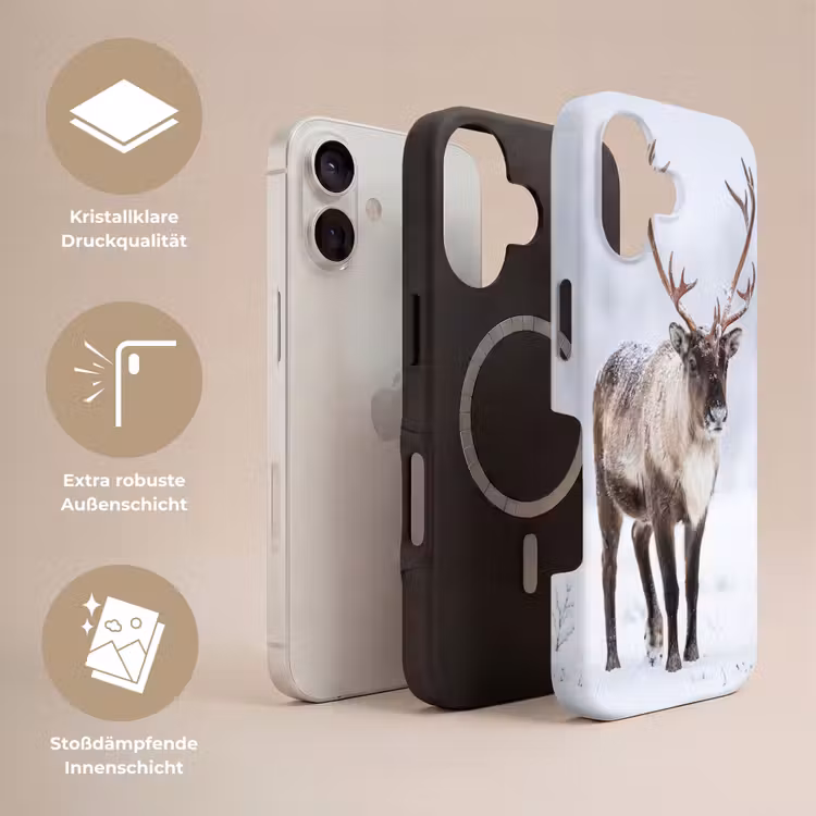 Rendier - Gewei - Toendra - Sneeuw - Wild Toughcase MagSafe Apple iPhone 17 klein -USP_Lagen_DE