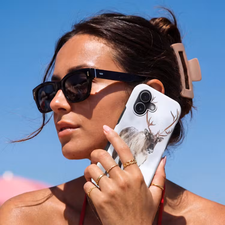 Rendier - Gewei - Toendra - Sneeuw - Wild Toughcase MagSafe Apple iPhone 17 klein -Sfeer2V
