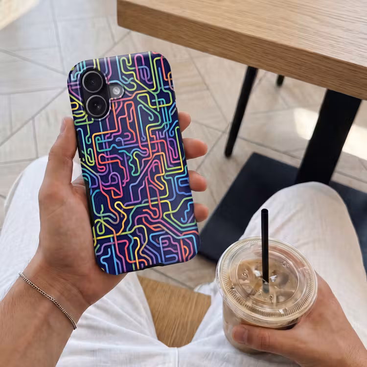 Retro - Abstract - Neon Toughcase MagSafe Apple iPhone 17 klein -Sfeer1M