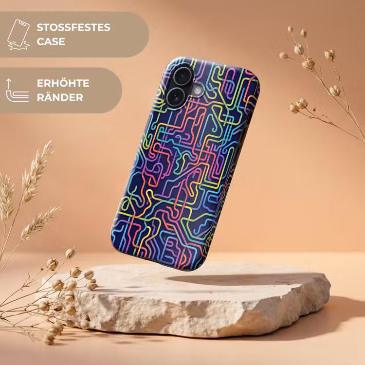 Retro - Abstract - Neon Toughcase MagSafe Apple iPhone 17 klein -USP_RandenV_DE