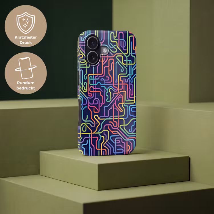 Retro - Abstract - Neon Toughcase MagSafe Apple iPhone 17 klein -USP_PrintM_DE
