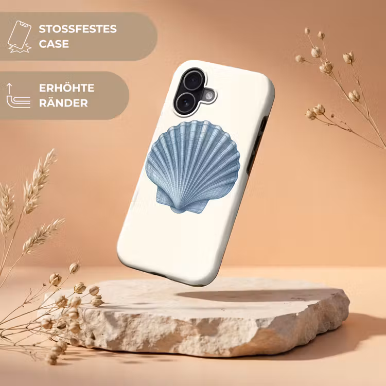 Ribbels - Blauw - Schelp Toughcase MagSafe Apple iPhone 17 klein -USP_RandenV_DE