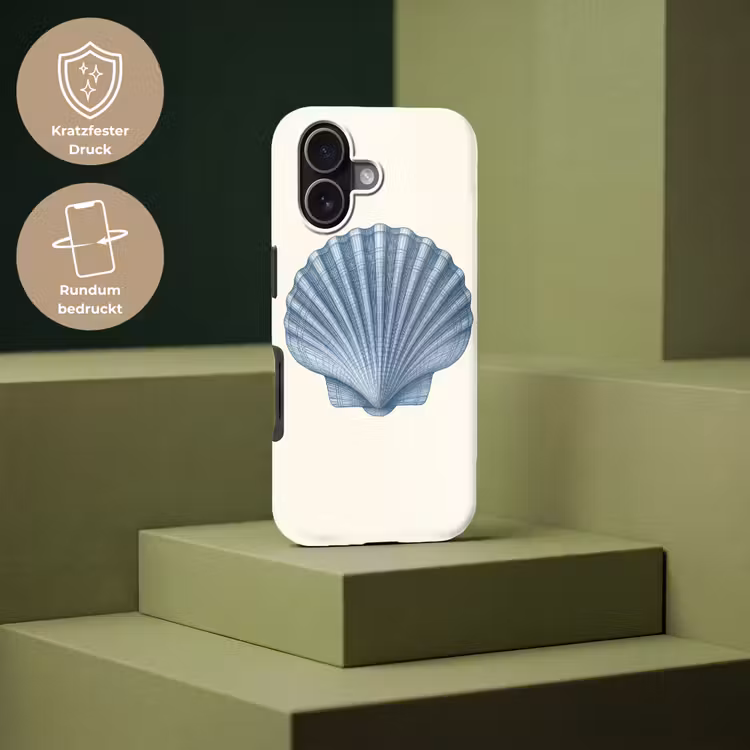 Ribbels - Blauw - Schelp Toughcase MagSafe Apple iPhone 17 klein -USP_PrintM_DE