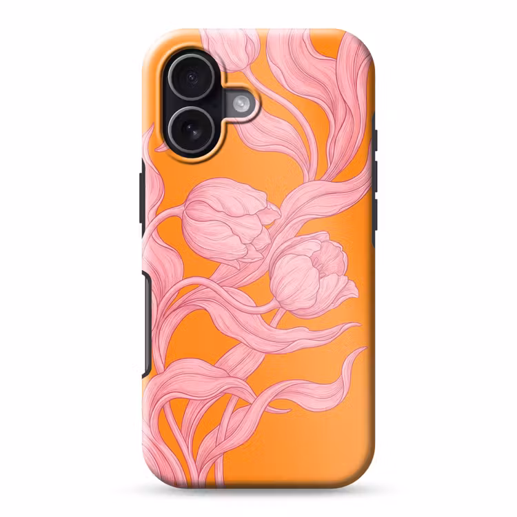 Handyhülle Toughcase - Rosa Blumen – Modern - Roze bloemen - Modern Toughcase MagSafe Apple iPhone 17 klein