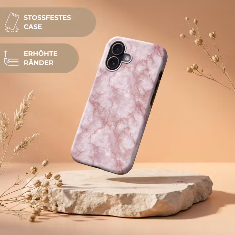 Roze - Kwartsmarmer - Aders Toughcase MagSafe Apple iPhone 17 klein 1017 -USP_RandenV_DE