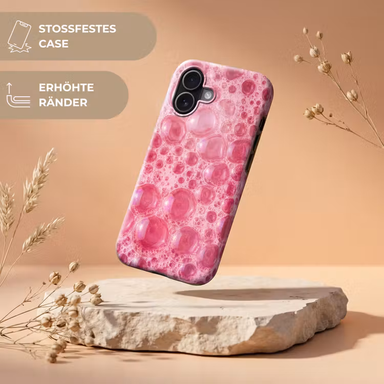 Roze - Schuim - Bubbels Toughcase MagSafe Apple iPhone 17 klein -USP_RandenV_DE